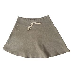 Ralph Lauren Womens Gray Heather Fleece Skater Skirt Size Medium Soft A-line